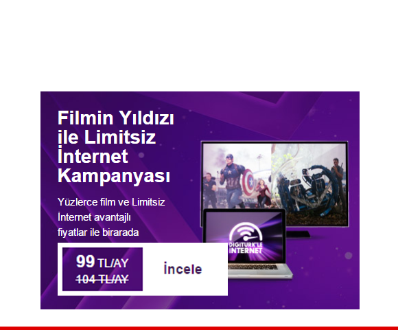 Digiturk Limitsiz İnternet ve Film