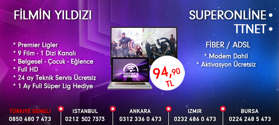 Digiturk Limitsiz İnternet ve Film